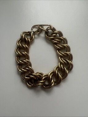 Vintage Gold toned Toggle Chunky Bracelet